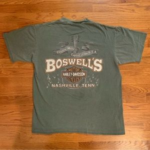 Vtg Harley Davidson Nashville Tenn T-Shirt Motorcycle Logo Single Stitch Tee L